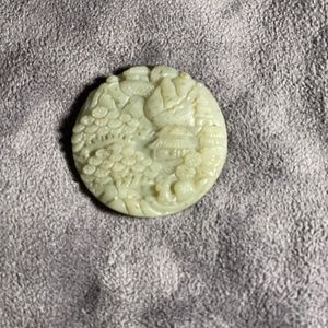 Jade certified Grade A - Landscape pendant